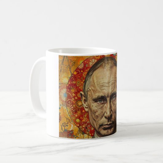 Mug art abstrait Poutine コーヒーマグカップ (正面左)