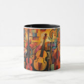 Mug art abstrait Violons マグカップ (中央)