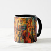 Mug art abstrait Violons マグカップ (正面右)