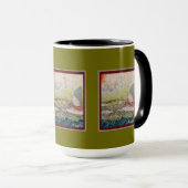Mug - Art Deco Sailboat  マグカップ (正面右)