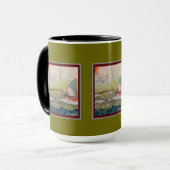 Mug - Art Deco Sailboat  マグカップ (正面左)