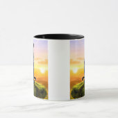 Mug au deux panthères noires en observation. マグカップ (中央)