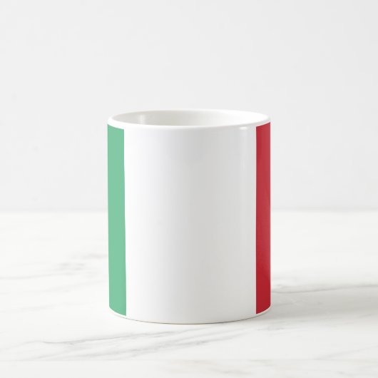 Mug au drapeau italien vert blanc et rouge.  コーヒーマグカップ (中央)