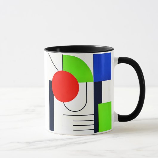 Mug aux designs géométriques en couleurs. マグカップ (右)
