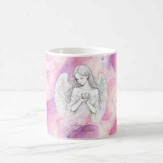 Mug avec ange et cœur – Cadeau amour éternel コーヒーマグカップ
