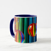 Mug avec bulles en verre translucide. マグカップ (正面左)