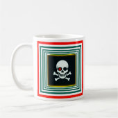 Mug avec crâne et os croisés style pirate. コーヒーマグカップ (左)