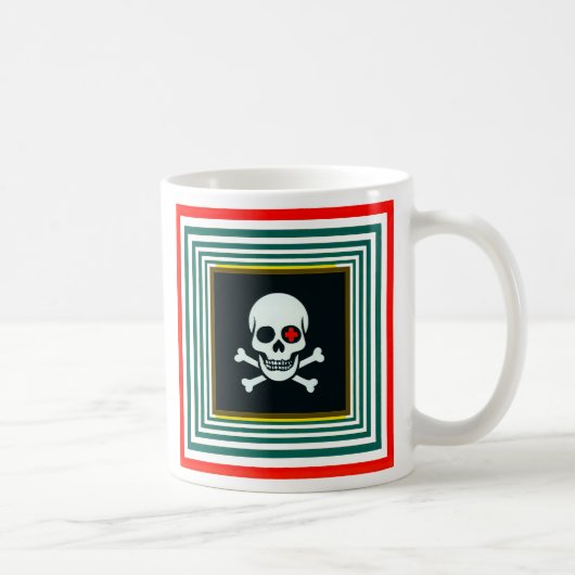 Mug avec crâne et os croisés style pirate. コーヒーマグカップ (右)