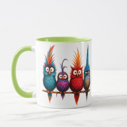 Mug avec des oiseaux rigolos マグカップ (左)