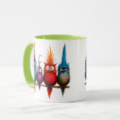 Mug avec des oiseaux rigolos マグカップ (正面左)