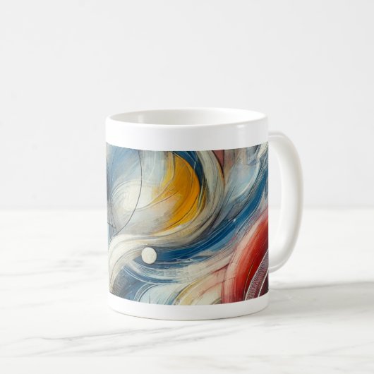 Mug avec dessin abstrait コーヒーマグカップ (正面右)