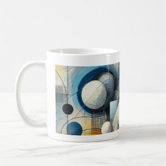Mug avec dessin abstrait コーヒーマグカップ