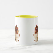 Mug avec deux poules pas trop sympas.  マグカップ (中央)