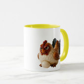 Mug avec deux poules pas trop sympas. マグカップ (正面右)