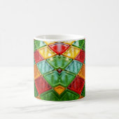 Mug avec losanges colorés aspect vitraux. コーヒーマグカップ (中央)