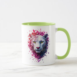 Mug avec portrait stylisé d'un félin マグカップ