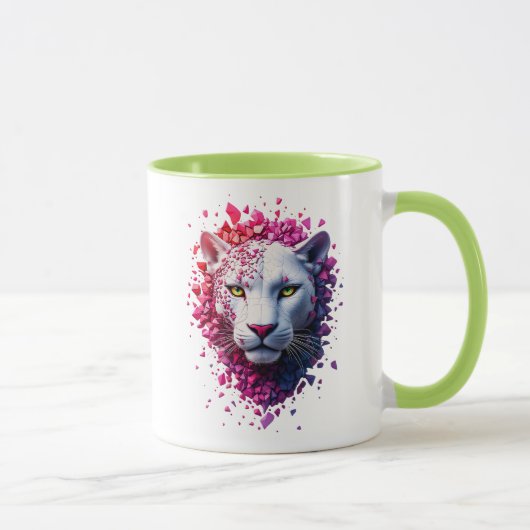 Mug avec portrait stylisé d'un félin マグカップ (右)