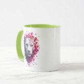 Mug avec portrait stylisé d'un félin マグカップ (正面左)