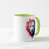 Mug avec portrait stylisé d'un félin マグカップ (正面右)