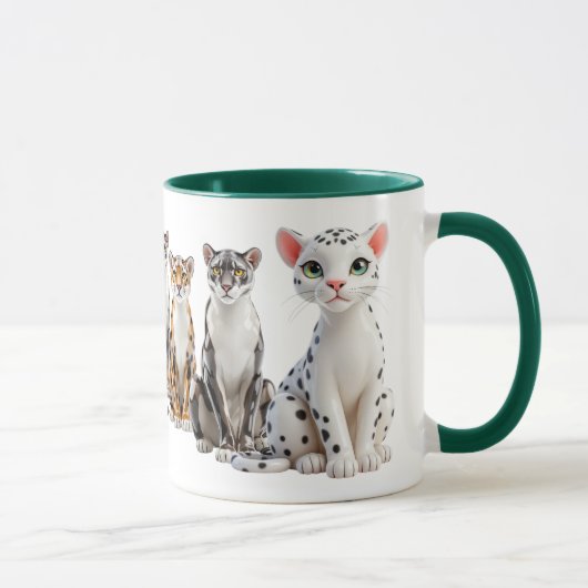 Mug avec un rassemblement de léopards. マグカップ (右)