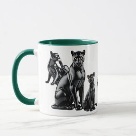 Mug avec un rassemblement de léopards. マグカップ