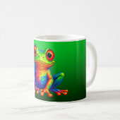 Mug avec une grenouille lumineuse. コーヒーマグカップ (正面右)