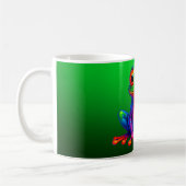 Mug avec une grenouille lumineuse. コーヒーマグカップ (左)