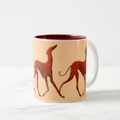 Mug Azawakh stylisé ツートーンマグカップ (正面右)