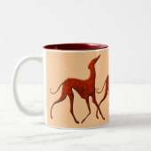 Mug Azawakh stylisé ツートーンマグカップ (左)