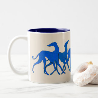 Mug Azawakhs stylisés ツートーンマグカップ