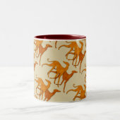 Mug Azawakhs stylisés ツートーンマグカップ (中央)