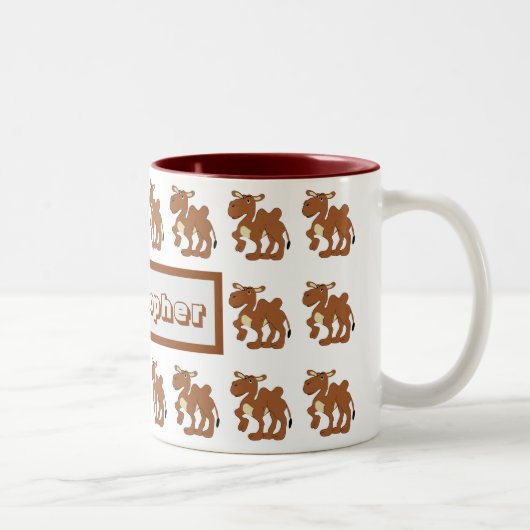 Mug Bactrian Camel Design ツートーンマグカップ (右)