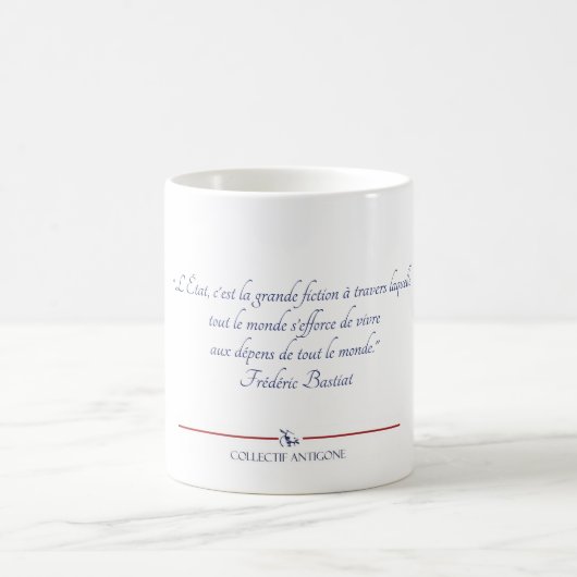 Mug Bastiat Etat fiction コーヒーマグカップ (中央)