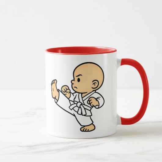 Mug bébé karatéka en action. マグカップ (右)