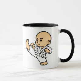 Mug bébé karatéka en action. マグカップ