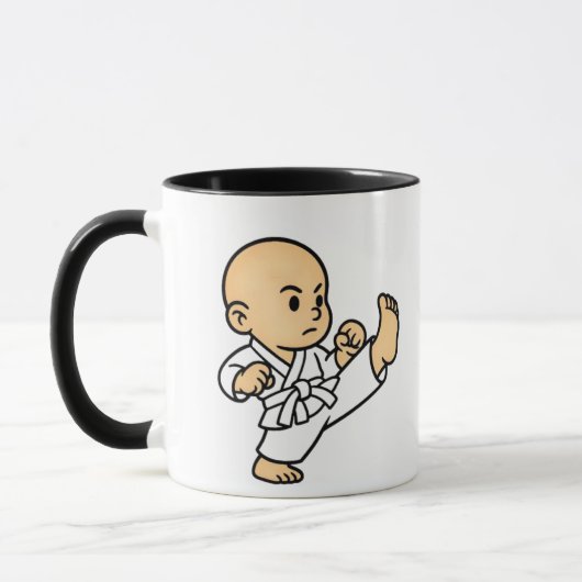 Mug bébé karatéka en action. マグカップ (左)