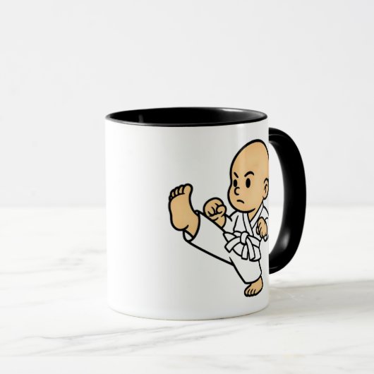 Mug bébé karatéka en action. マグカップ (正面右)