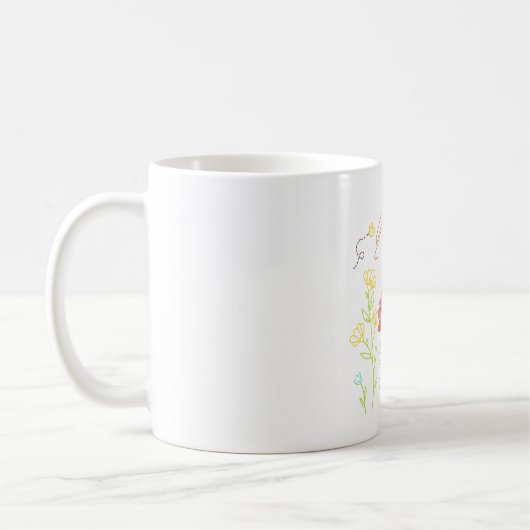 Mug Bee bleu  コーヒーマグカップ (左)