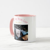 Mug - Best Dog Mom Ever Mug - Custom Photo & Name マグカップ (正面左)