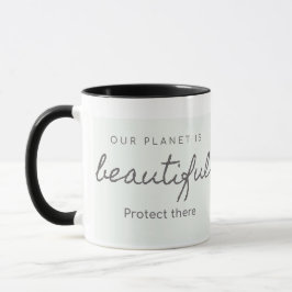 Mug Bicolore Éco-Responsable – "Our Planet is Beau マグカップ