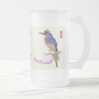 Mug_Bird_Kingfisher フロストグラスビールジョッキ