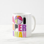 Mug blanc 325 ml Moi Super Maman - Logo Rose コーヒーマグカップ (正面右)