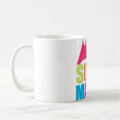 Mug blanc 325 ml Moi Super Maman - Logo Rose コーヒーマグカップ (左)