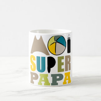 Mug blanc 325 ml Moi Super Papa - Logo Nature コーヒーマグカップ