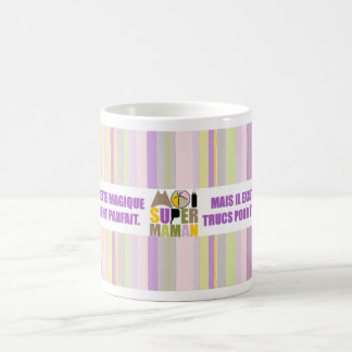 Mug blanc 325ml Moi Super Maman- Recette Magique 2 コーヒーマグカップ