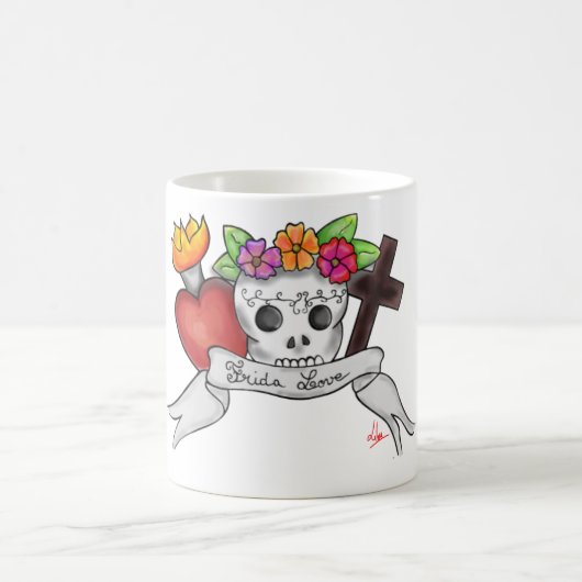 Mug blanc Frida Love コーヒーマグカップ (中央)