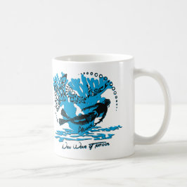 Mug blanc plongeur requin コーヒーマグカップ