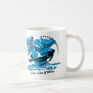 Mug blanc plongeur requin コーヒーマグカップ