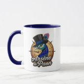 Mug bleu "Arsène le Paon" マグカップ (左)