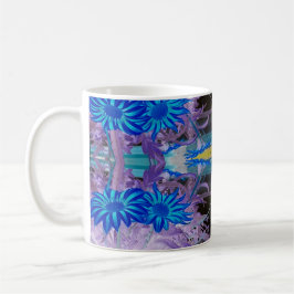 Mug blue flowers コーヒーマグカップ